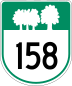 Route 158 marker