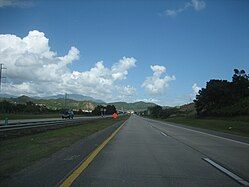 PR-53 in Humacao heading towards El Yunque