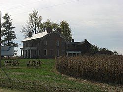 The Renick Farmhouse, a historic site in the township