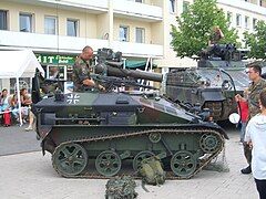 A BGM-71 TOW-armed Wiesel AWC of the German Army