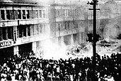 Protesters in Taipei before the shooting