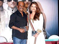 Rajinikanth and Aishwarya Rai