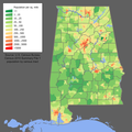 Image 43Alabama's population density, 2010 (from Alabama)