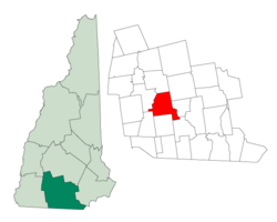 Location in Hillsborough County, New Hampshire