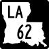 Louisiana Highway 62 marker