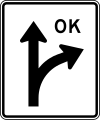 R3-6aR Optional movement lane control, Straight through and right turn with OK