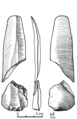 Product of the microburin flection: a proximal microburin and a trihedral apex