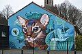 Cat mural in 's-Heer Hendrikskinderen