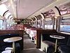 The interior of an Amtrak Pacific Parlour Car, a refurbished lounge.