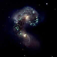 The Antennae Galaxies, one of VIMOS' first images