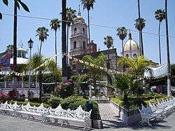 The main square in Tanhuato de Guerrero in 2006