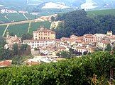 Vineyards around the town of Barolo