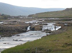 The Laxá river flows through Kjósarhreppur