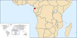 Location of Spanish Guinea in Africa