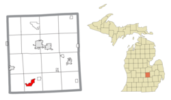 Location within Shiawassee County