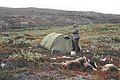 A hunting campsite in Godthåb's fjord.