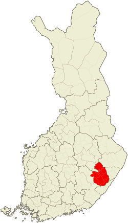 Location of Savonlinna sub-region