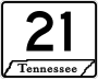 State Route 21 marker