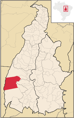 Location of Lagoa da Confusão in the State of Tocantins