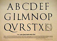 Alphabet in light serif capitals