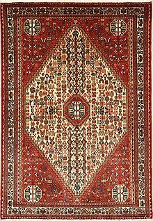 Typical Abadeh (Iran) rug design.