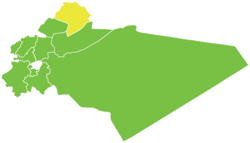 Map of an-Nabek District within Rif Dimashq Governorate