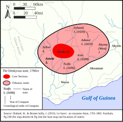 Denkyria in 1700ce at its greatest extent