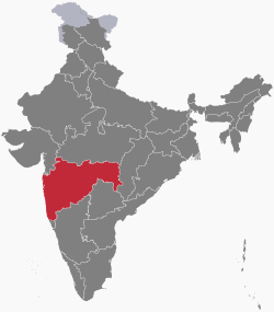 Location of Maharashtra Pradesh in India