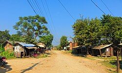 The main street in Jahadi village