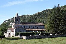 An image depicting the Cistercian abbey in Léoncel