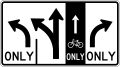 R3-8xc Advance intersection lane control with bike lane