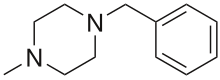 Structural formula of methylbenzylpiperazine