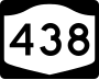 New York State Route 438 marker