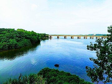 View of the Netravati River from a train