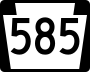 Pennsylvania Route 585 marker