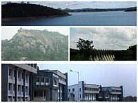 Clockwise - Kelaghagh Dam, Hilly Terrain, District Administration Office