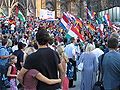 Pilgrims at the doors of the Cologne Cathedral