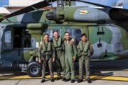 RBAirF Sikorsky S-70i and its aircrew at Rimba, 2019