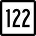 Route 122 marker