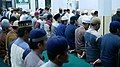 The atmosphere of Tarawih prayers in congregation at the Ubay bin Kaab Mosque