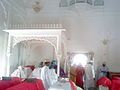 Interior of the Mausoleum. The chhatri (elevated pavilion/canopy) indicates the burial place of the three Du'āt.