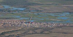 Aerial view of the settlement