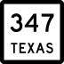 State Highway 347 marker