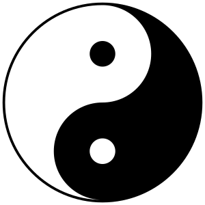 A commonly used version of the Taijitu