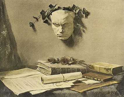 Still-life with Beethoven Mask