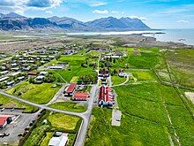 Hvanneyri village, the home of the Agricultural University of Iceland