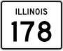 Illinois Route 178 marker