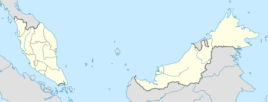 Locations of the 2016 Liga Premier teams