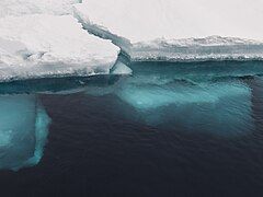 Rafted sea ice.