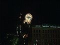 Fireworks over Parliment early on Saint-Jean-Baptiste Day in Quebec City